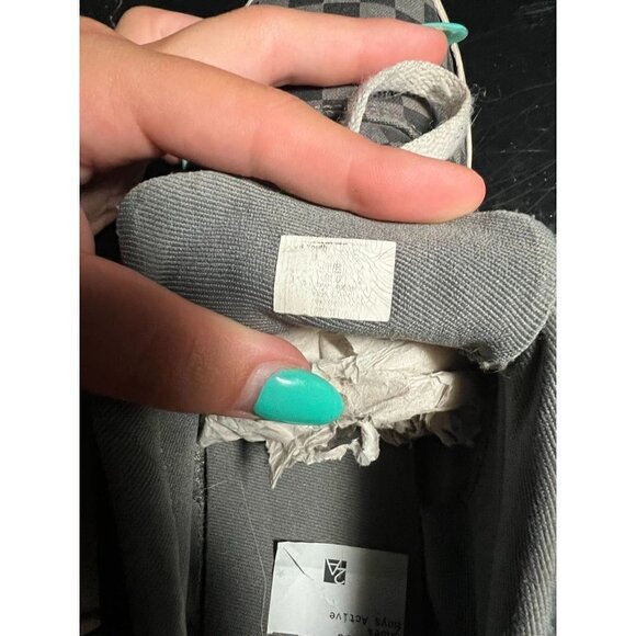 Vans Grade School Grey Checkered Board Pattern Low Lace Up Sneakers Size 5Y - Picture 6 of 6